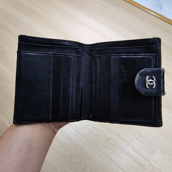 Chanel black genuine leather wallet - Picture 6 of 9